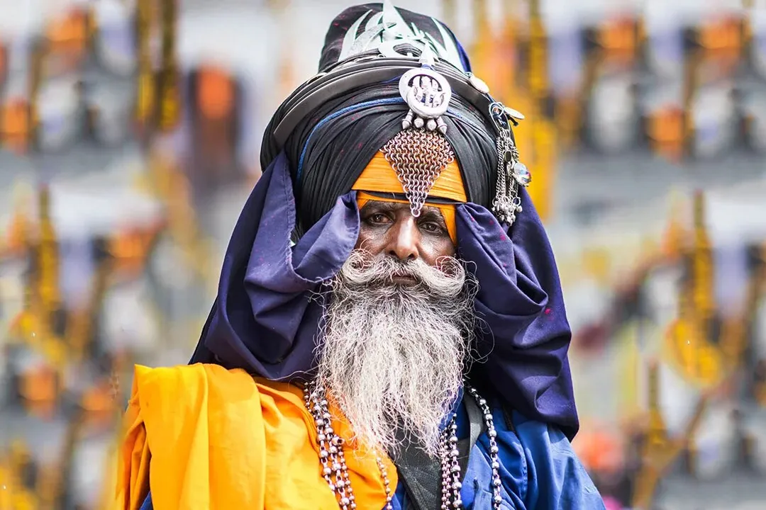 A Nihang elder in a dumalla turban