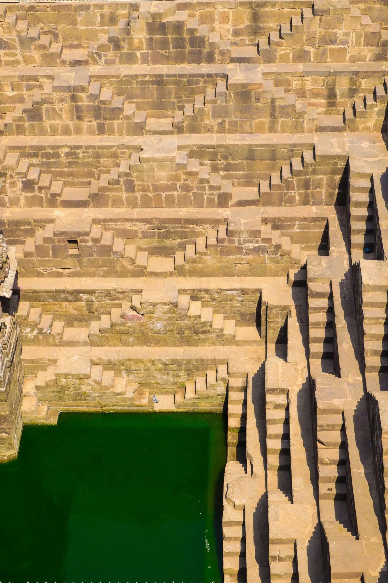 The steps of the Chand Baori stepwell at Abhaneri