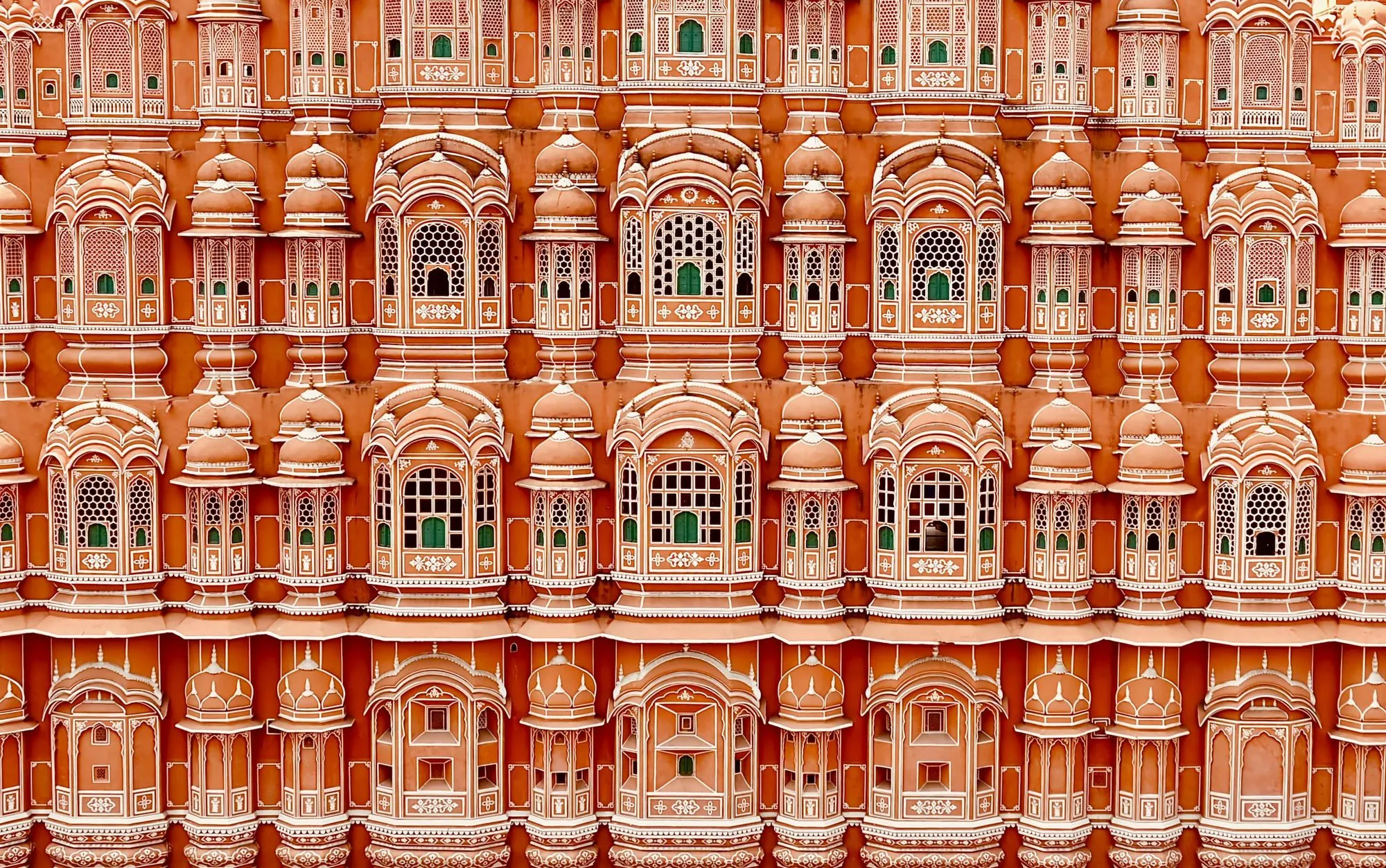 The latticed windows of the Hawa Mahal