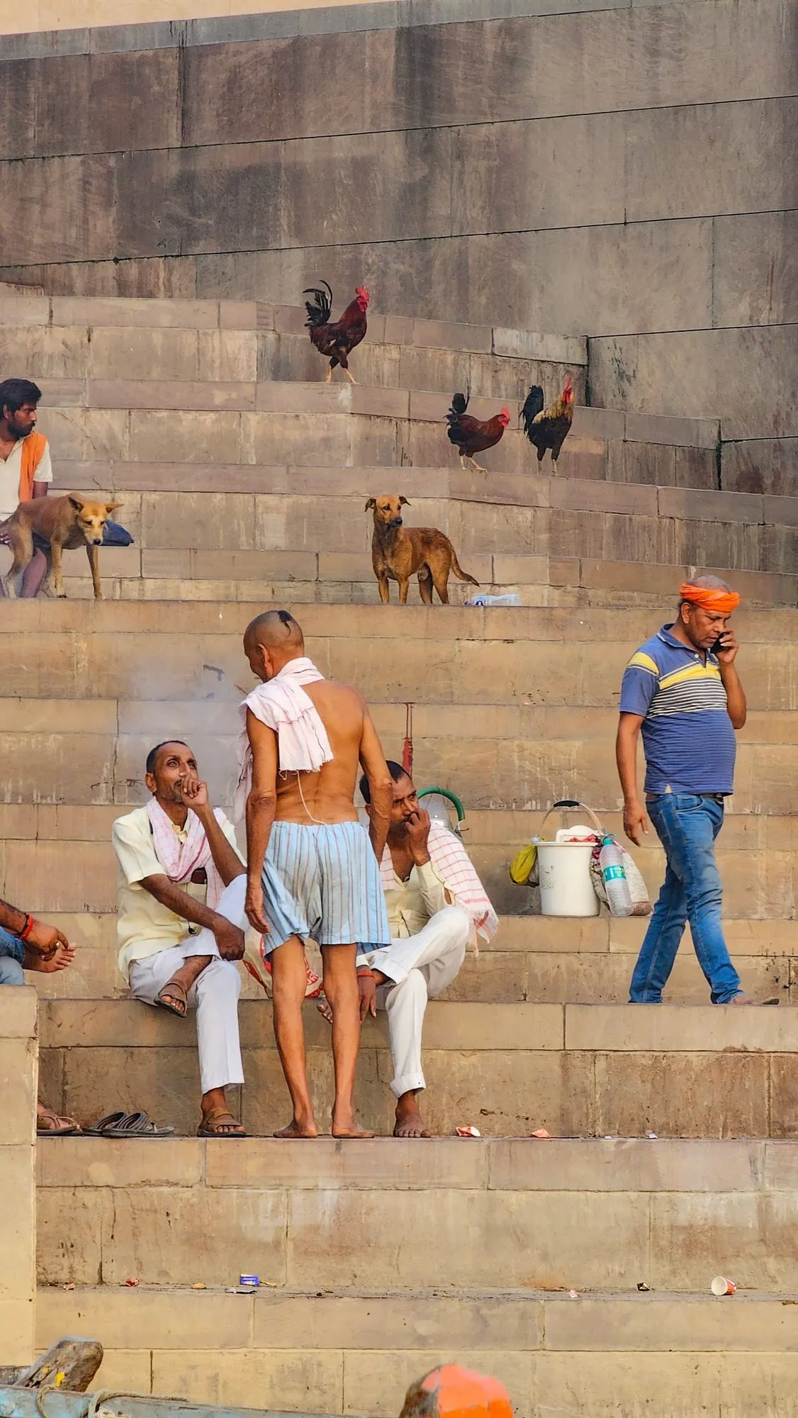 The steps of a Varanasi ghat