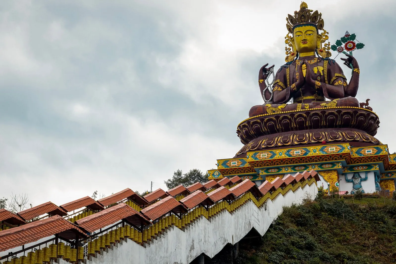 The great statue of Chenrezig above Pelling, West Sikkim