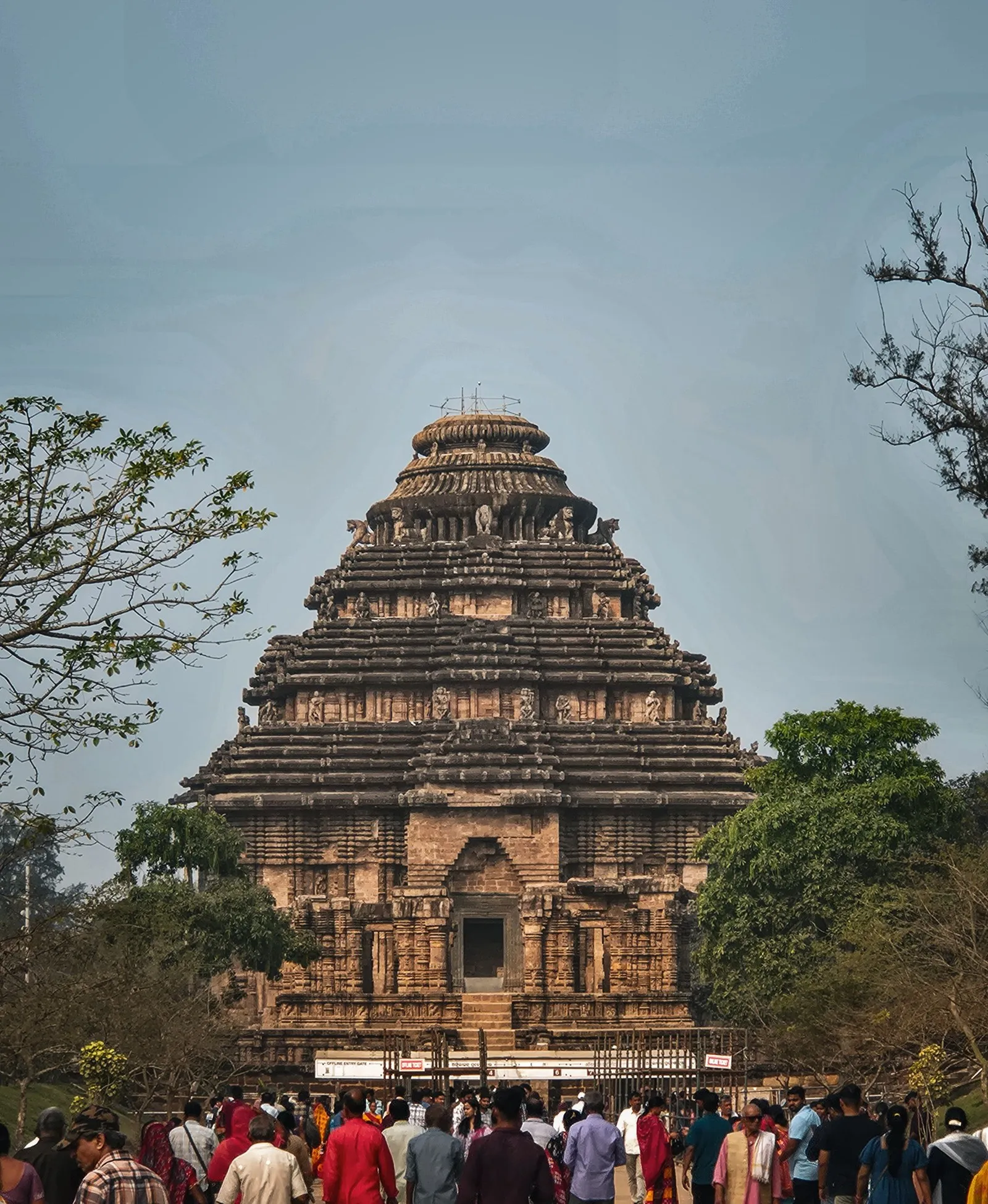 Visitors walking up to the Sun Temple at Konark