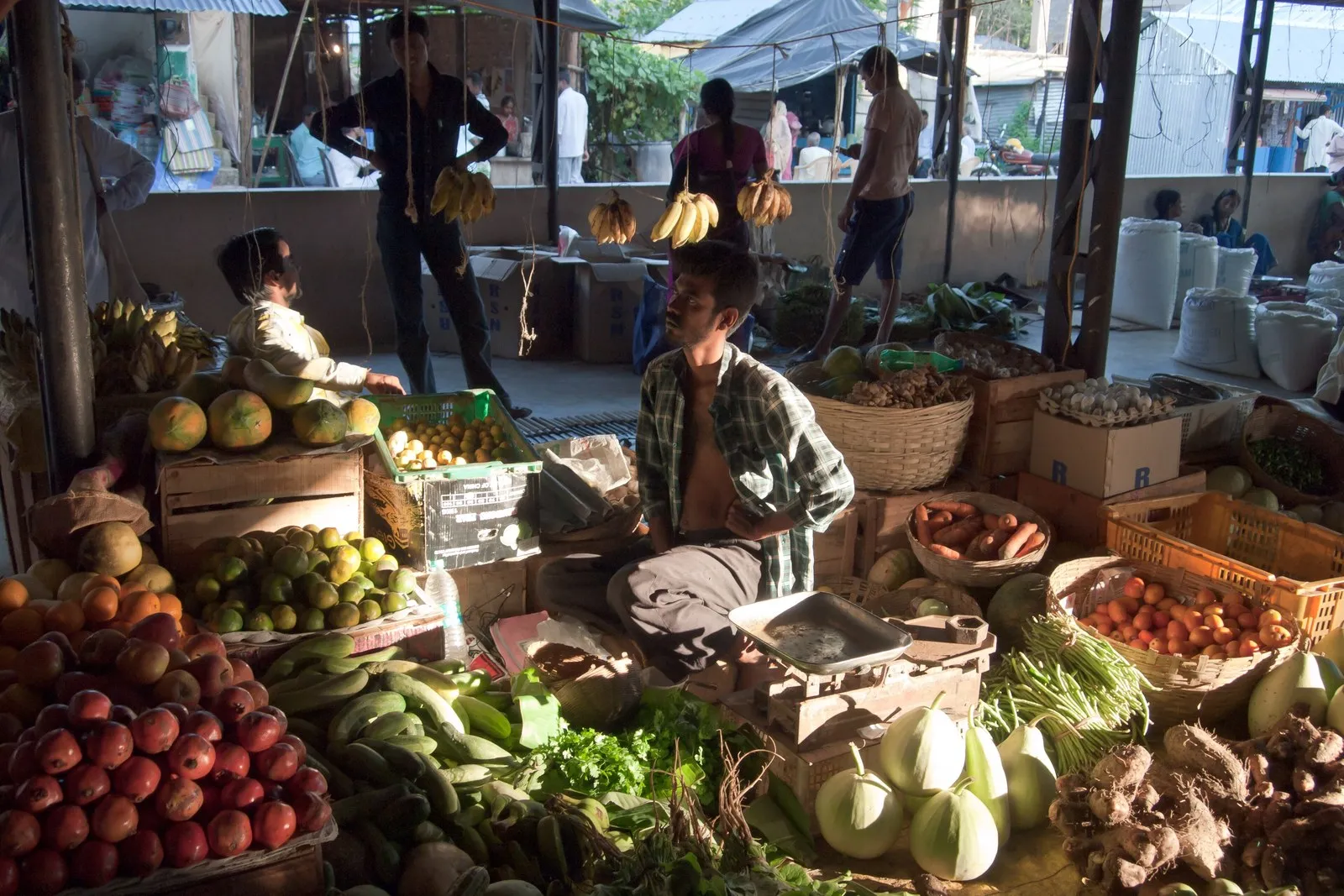 The vegetable market on Havelock Island
