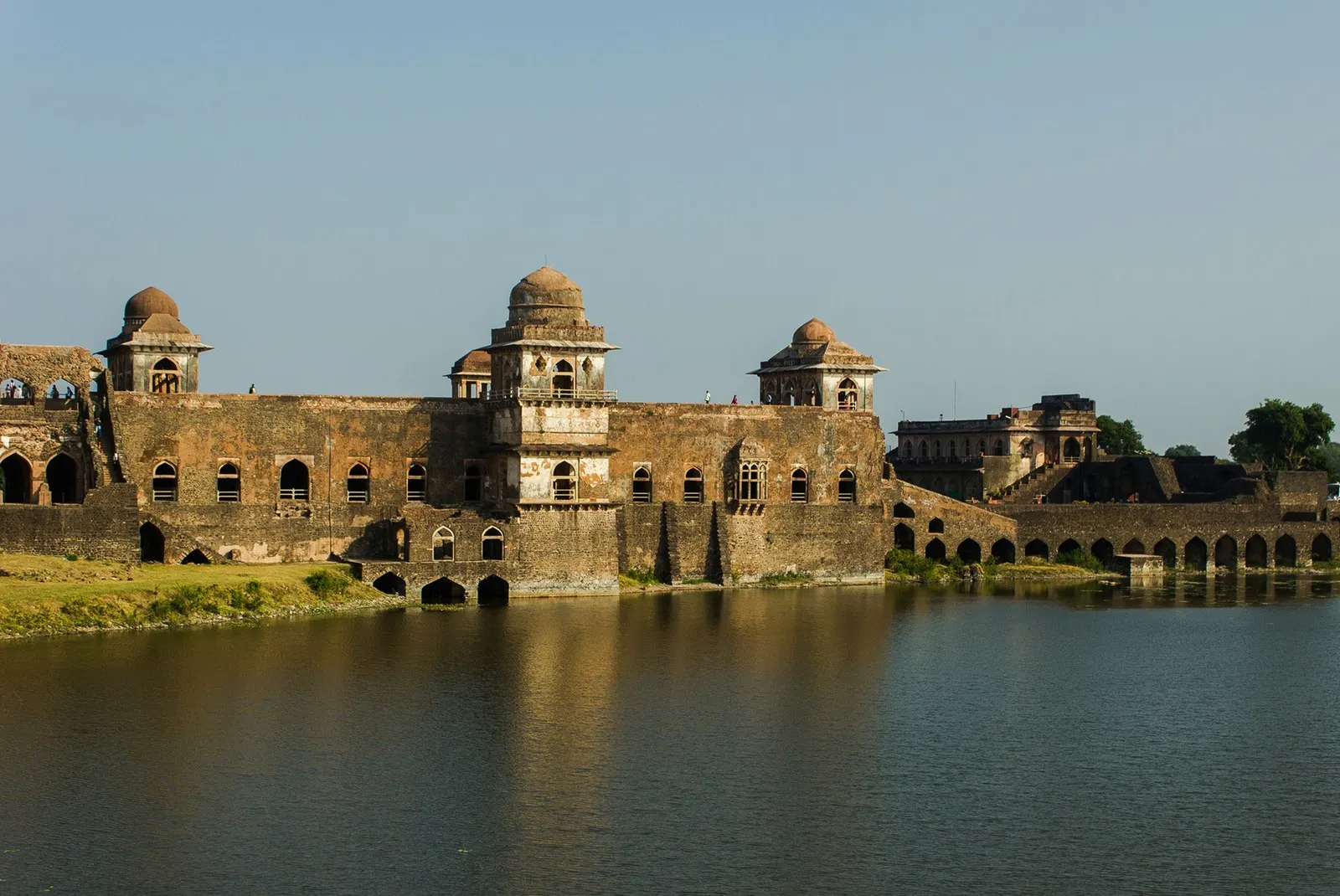 The Jahaz Mahal reflected in its lake, Mandu