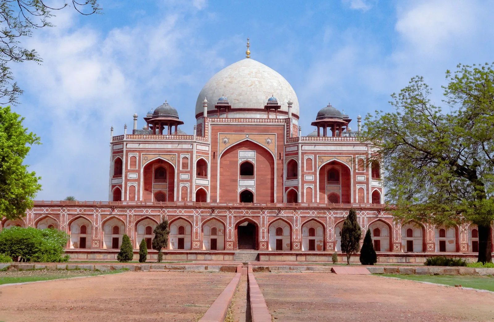 Humayun’s Tomb, Delhi, from the garden causeway
