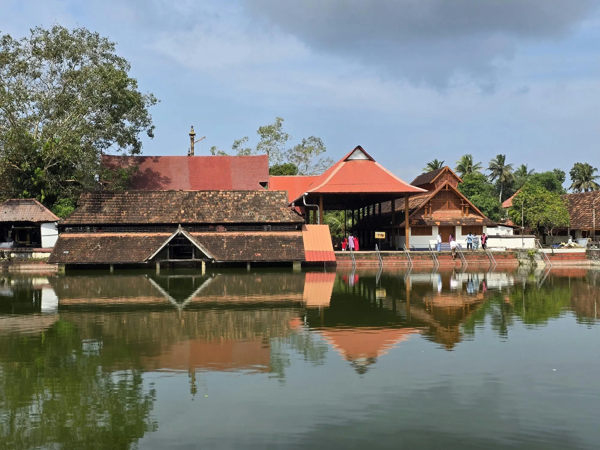 A Kerala temple reflected in its tank
