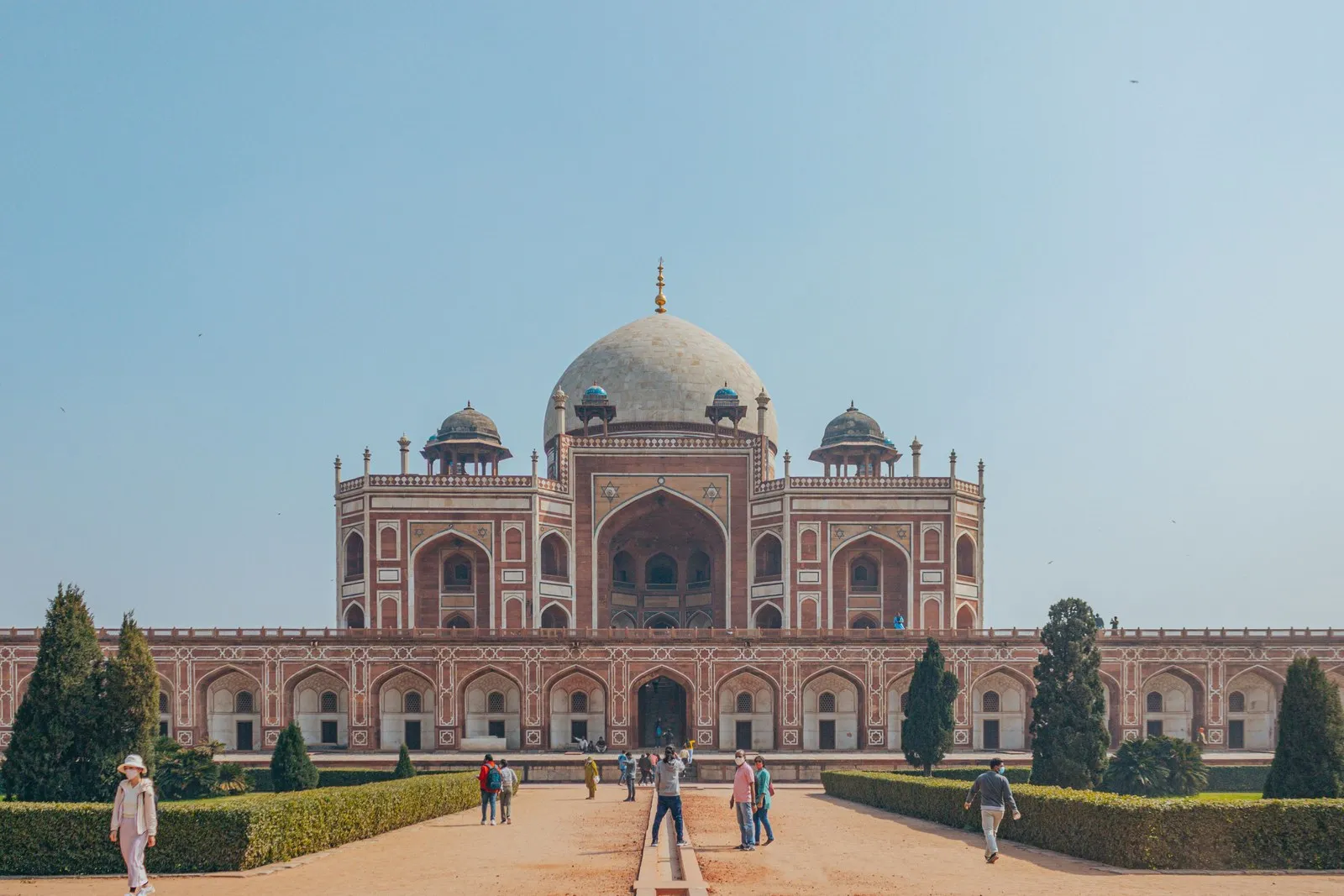 Humayun’s Tomb at the end of its garden walk, Delhi