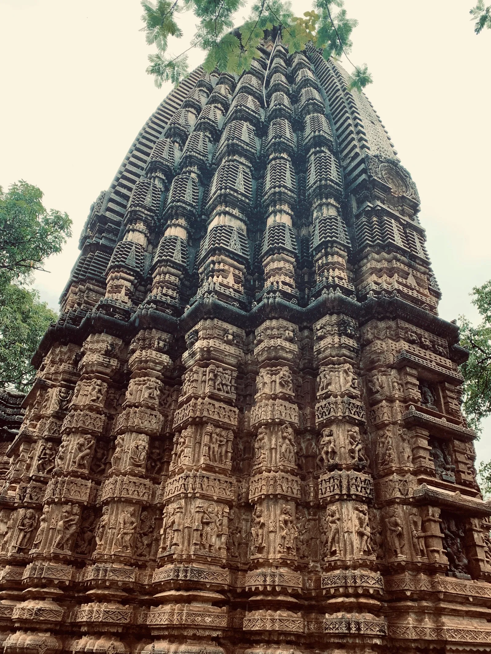 The carved spire of the Bhoramdeo temple, Kawardha