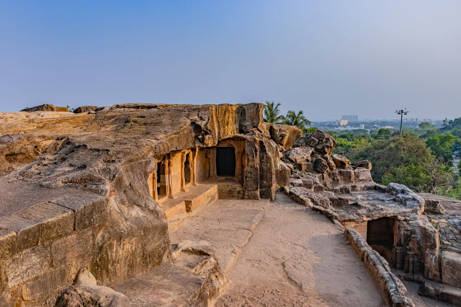 The rock-cut caves of Udayagiri, on the edge of Bhubaneswar