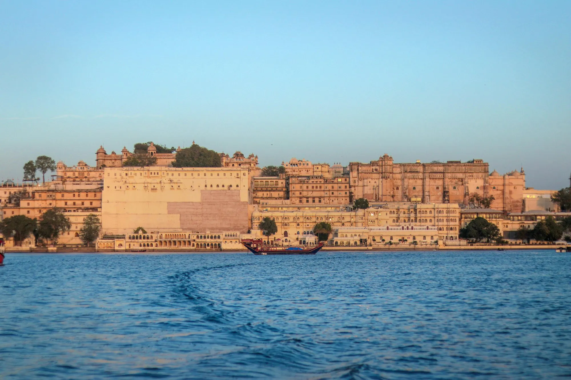 The City Palace of Udaipur across Lake Pichola