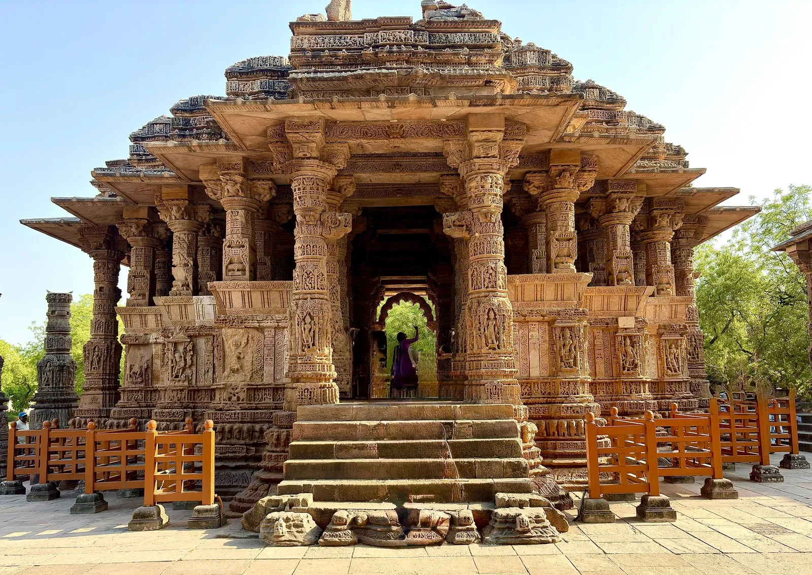The carved Sabha Mandap of the Sun Temple at Modhera