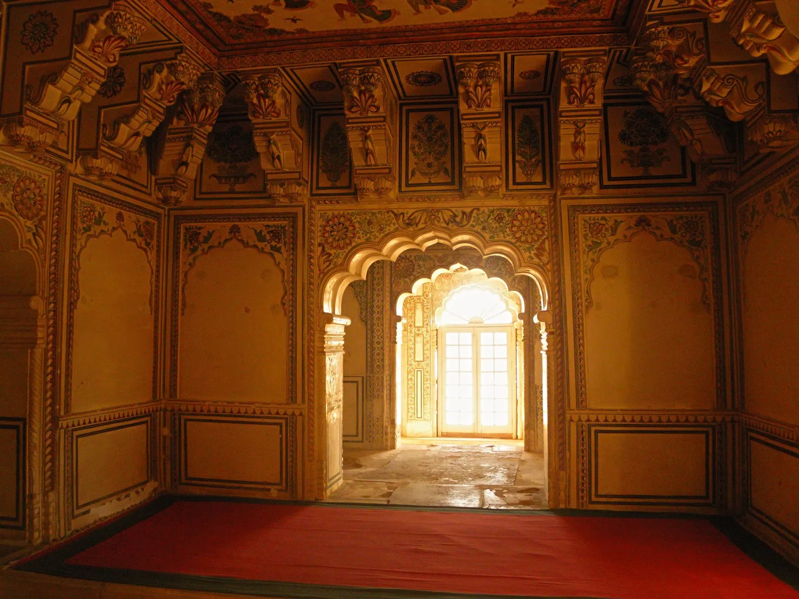 A painted room in the fort at Nagaur