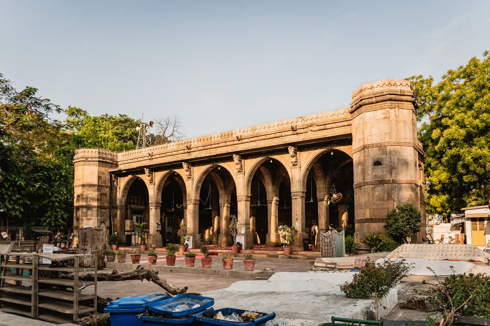 The arcade of the Sidi Saiyyed mosque, Ahmedabad
