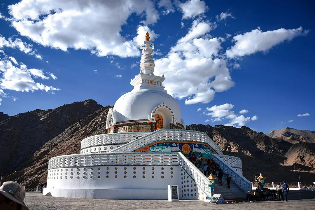 The Shanti Stupa above Leh