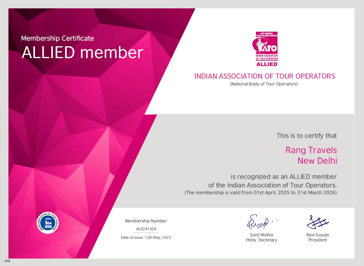 member of Indian Association of tour operators
